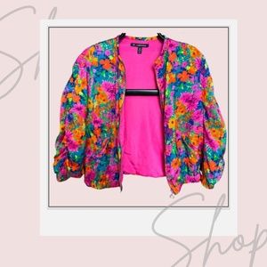 ZARA Floral Bomber Jacket